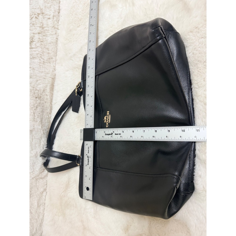 Coach Ava Tote Black Crossgrain Leather Shoulder Bag Gold Hardware F34497 - Picture 9 of 11